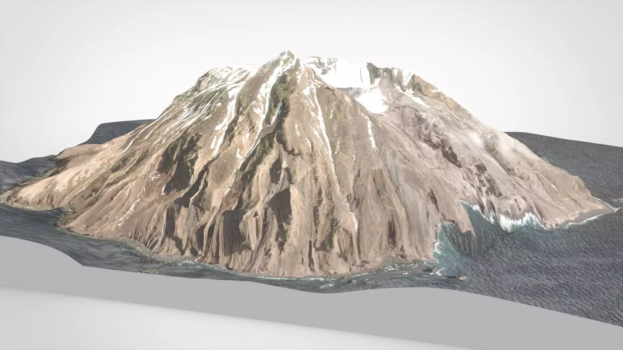 Island Chirinkotan Greater Kuril Islands 3D model_2