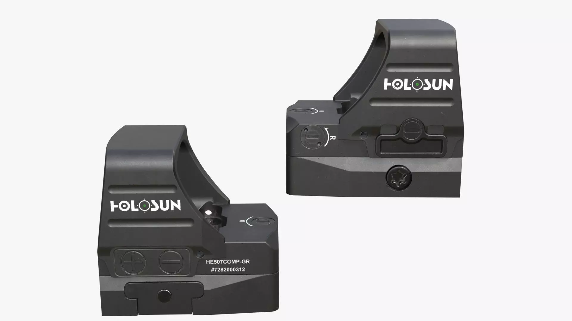 Holosun classic HS507COMP red dot sight Low-poly 3D model_19