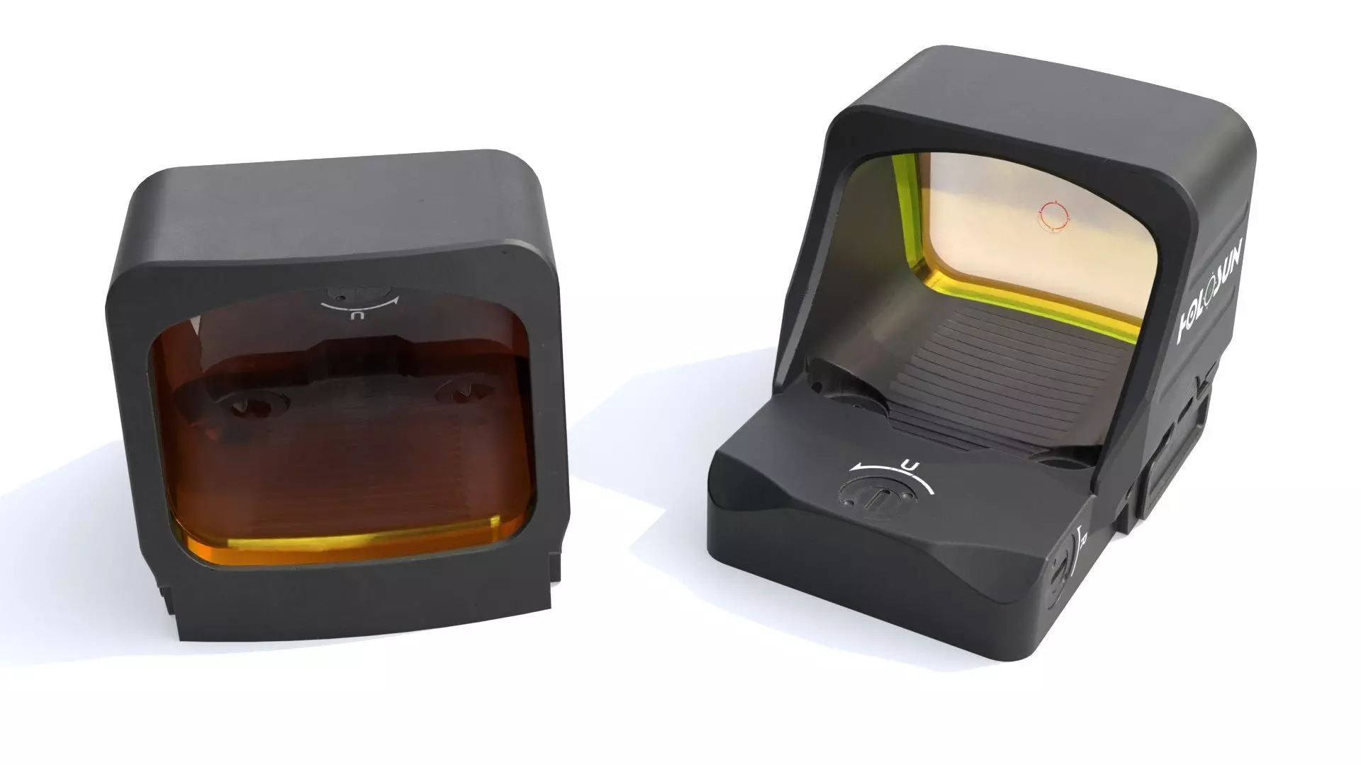 Holosun classic HS507COMP red dot sight Low-poly 3D model_16