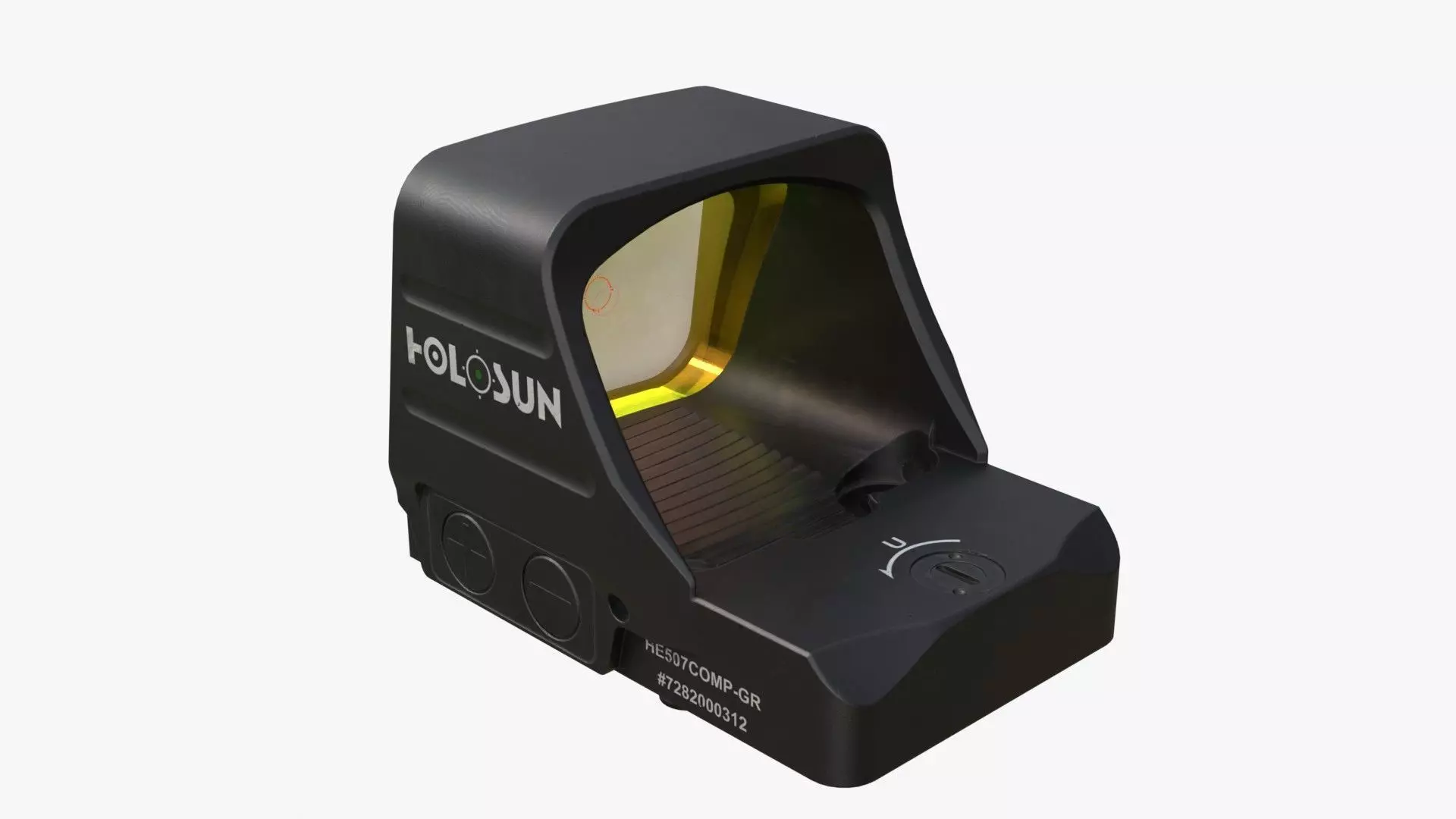 Holosun classic HS507COMP red dot sight Low-poly 3D model_5