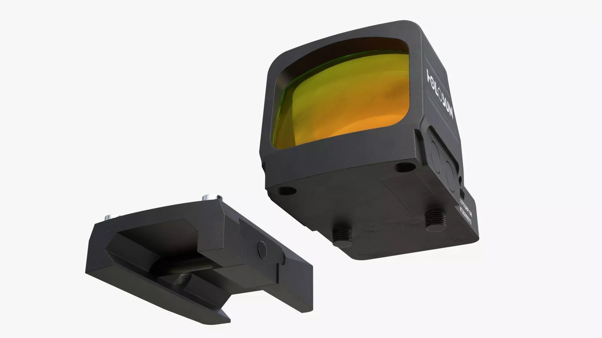 Holosun classic HS507COMP red dot sight Low-poly 3D model_12