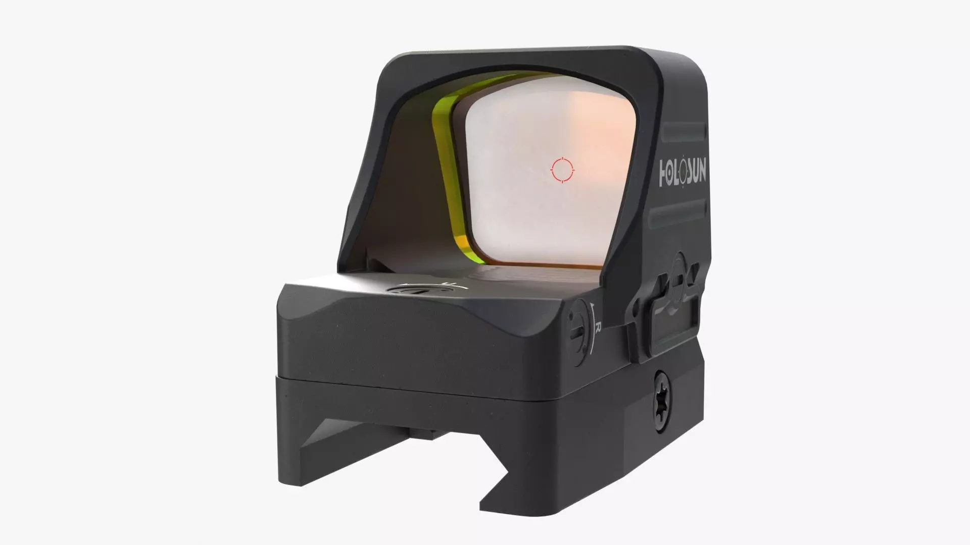 Holosun classic HS507COMP red dot sight Low-poly 3D model_9