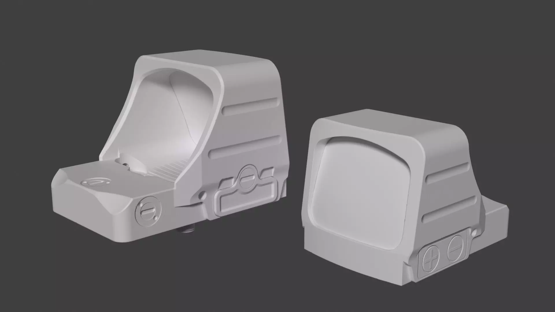 Holosun classic HS507COMP red dot sight Low-poly 3D model_22