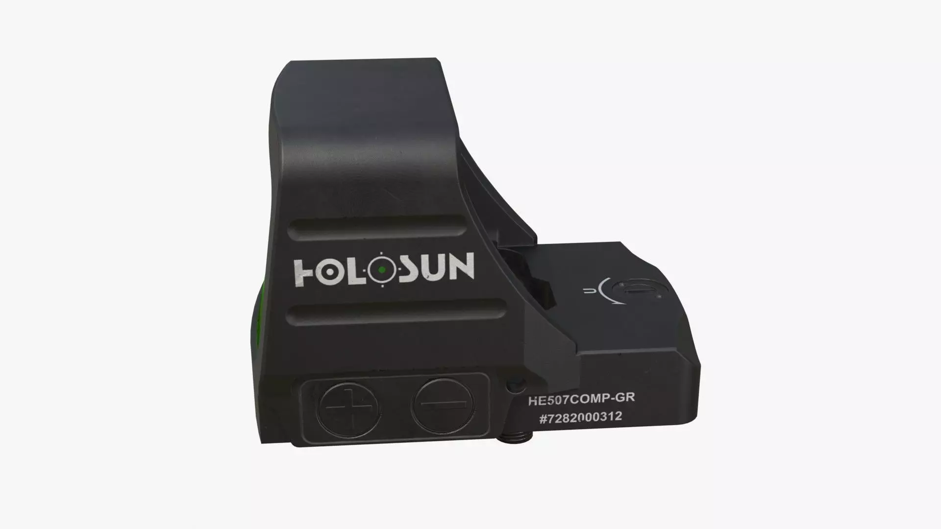 Holosun classic HS507COMP red dot sight Low-poly 3D model_4