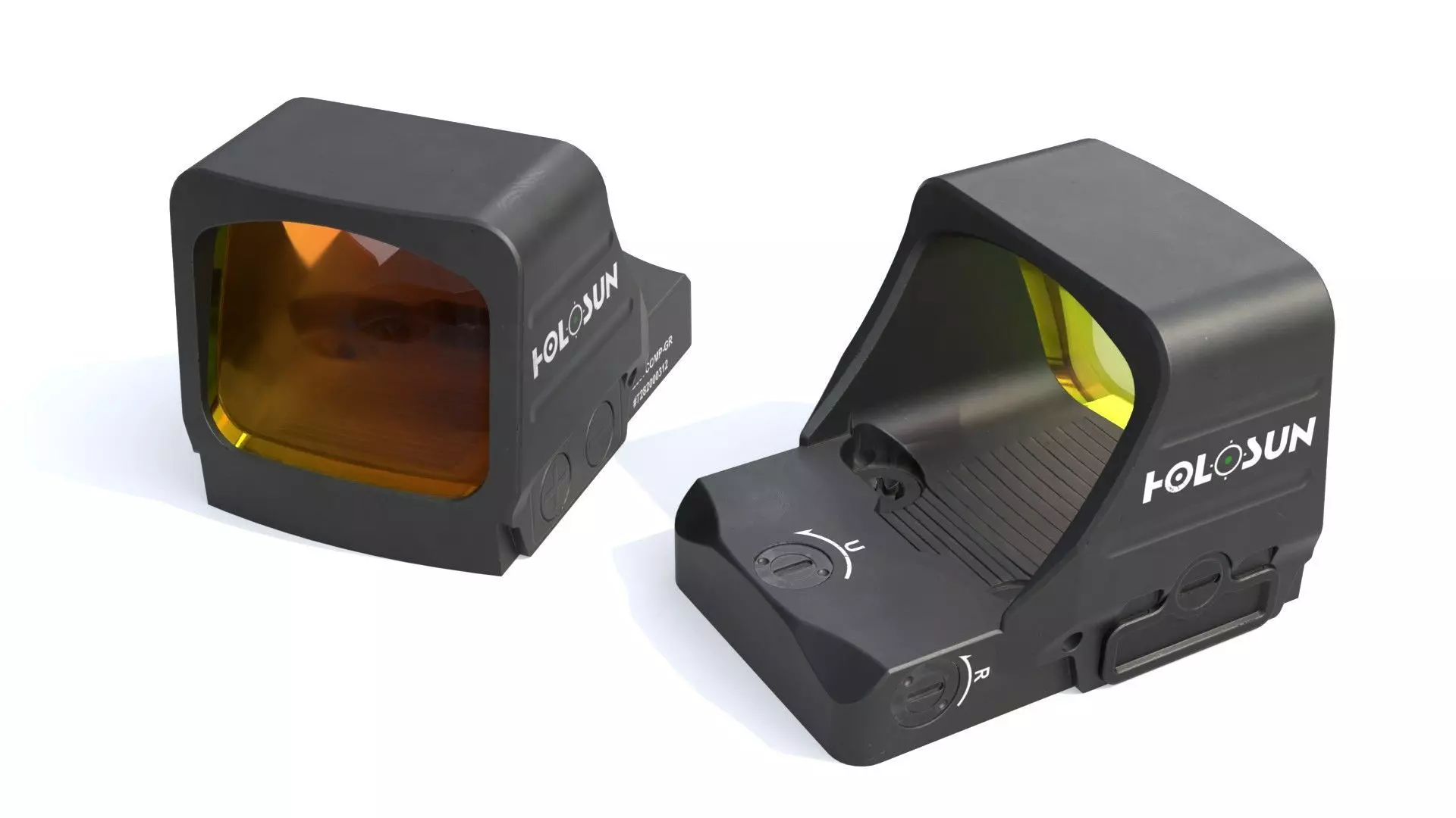 Holosun classic HS507COMP red dot sight Low-poly 3D model_15