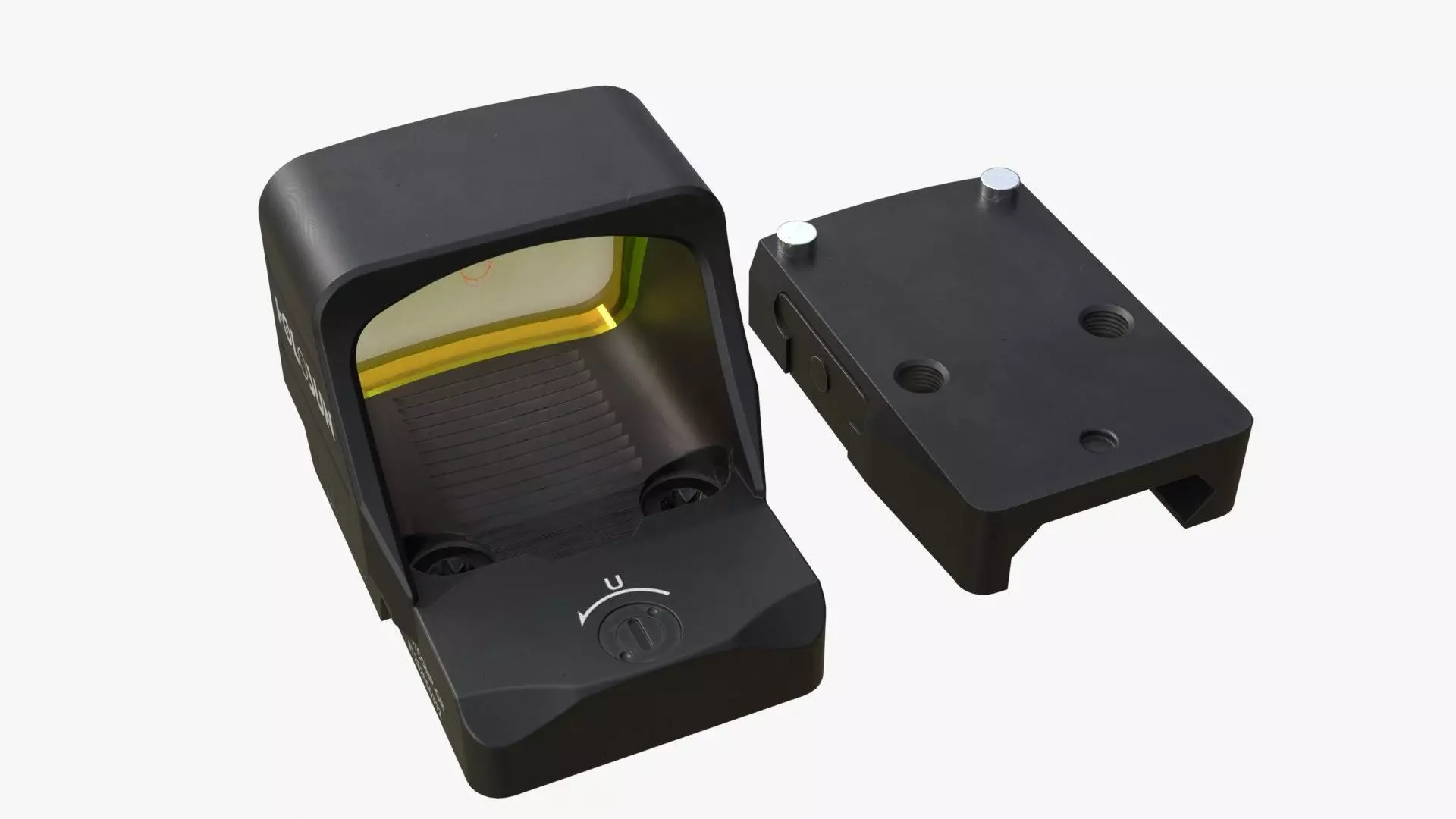 Holosun classic HS507COMP red dot sight Low-poly 3D model_14