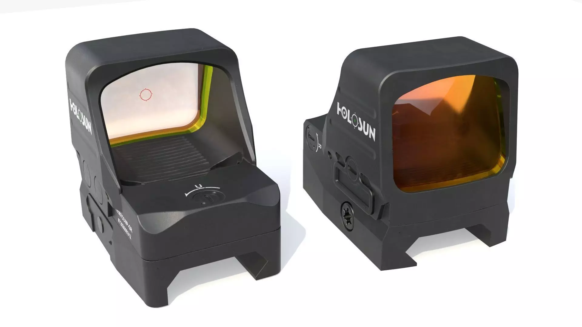 Holosun classic HS507COMP red dot sight Low-poly 3D model_17