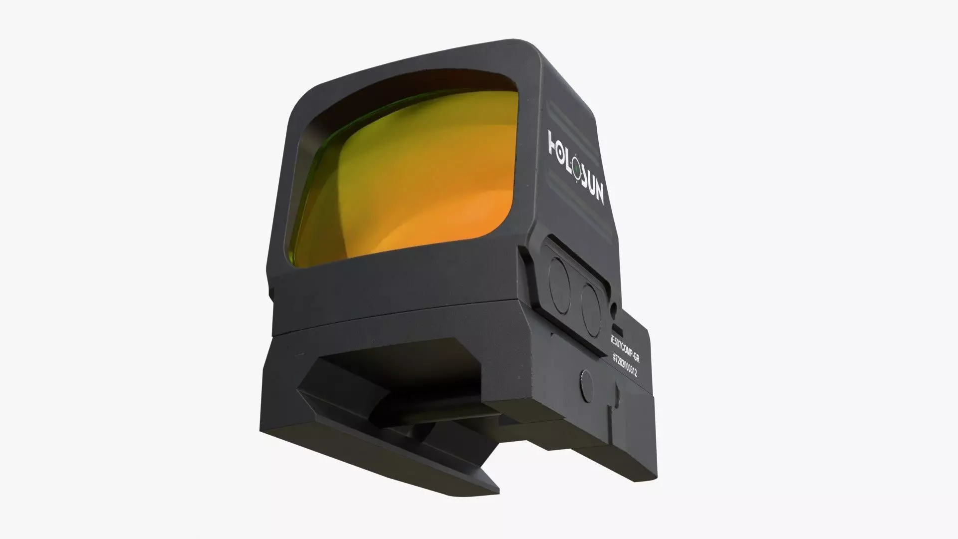 Holosun classic HS507COMP red dot sight Low-poly 3D model_20