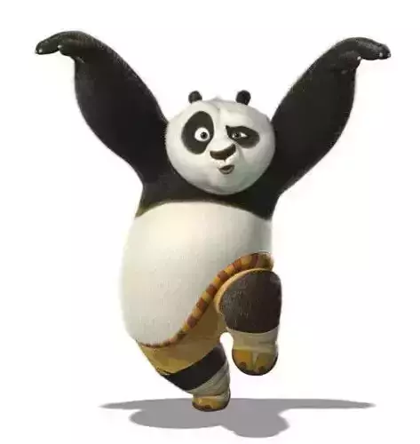 Cartoon Kung Fu Panda 3D Model- Stylized Fan Art Character