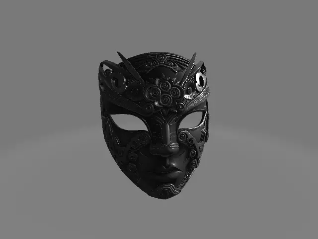 Japanese Inspired Ornamental Face Cover 3D print model_1