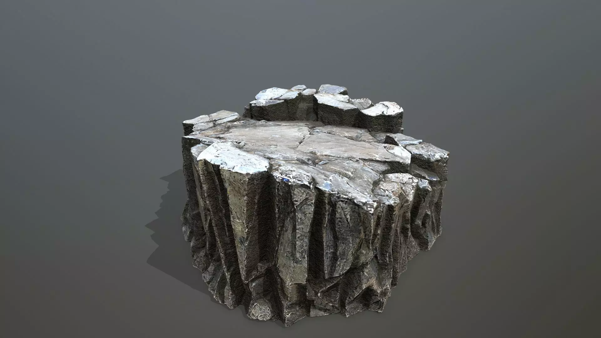 cliff rocks   Low-poly 3D model_10
