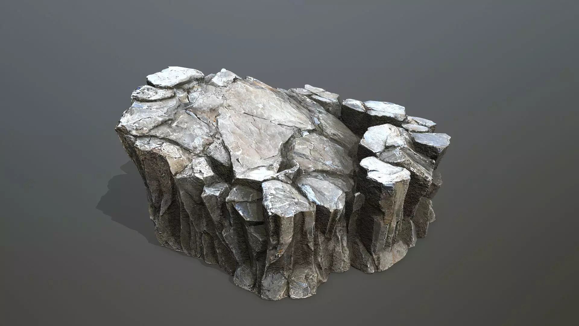 cliff rocks   Low-poly 3D model_9