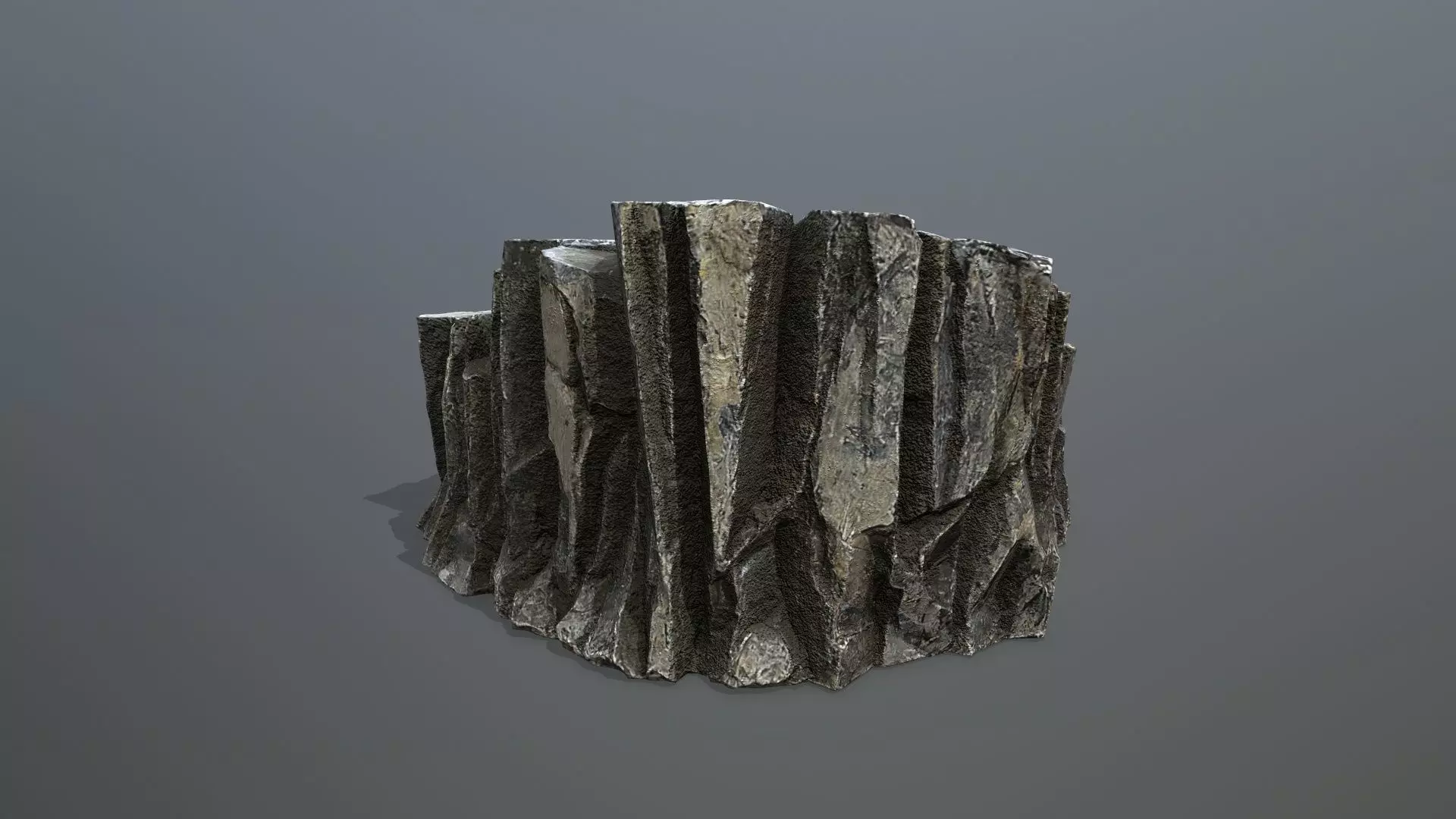 cliff rocks   Low-poly 3D model_6