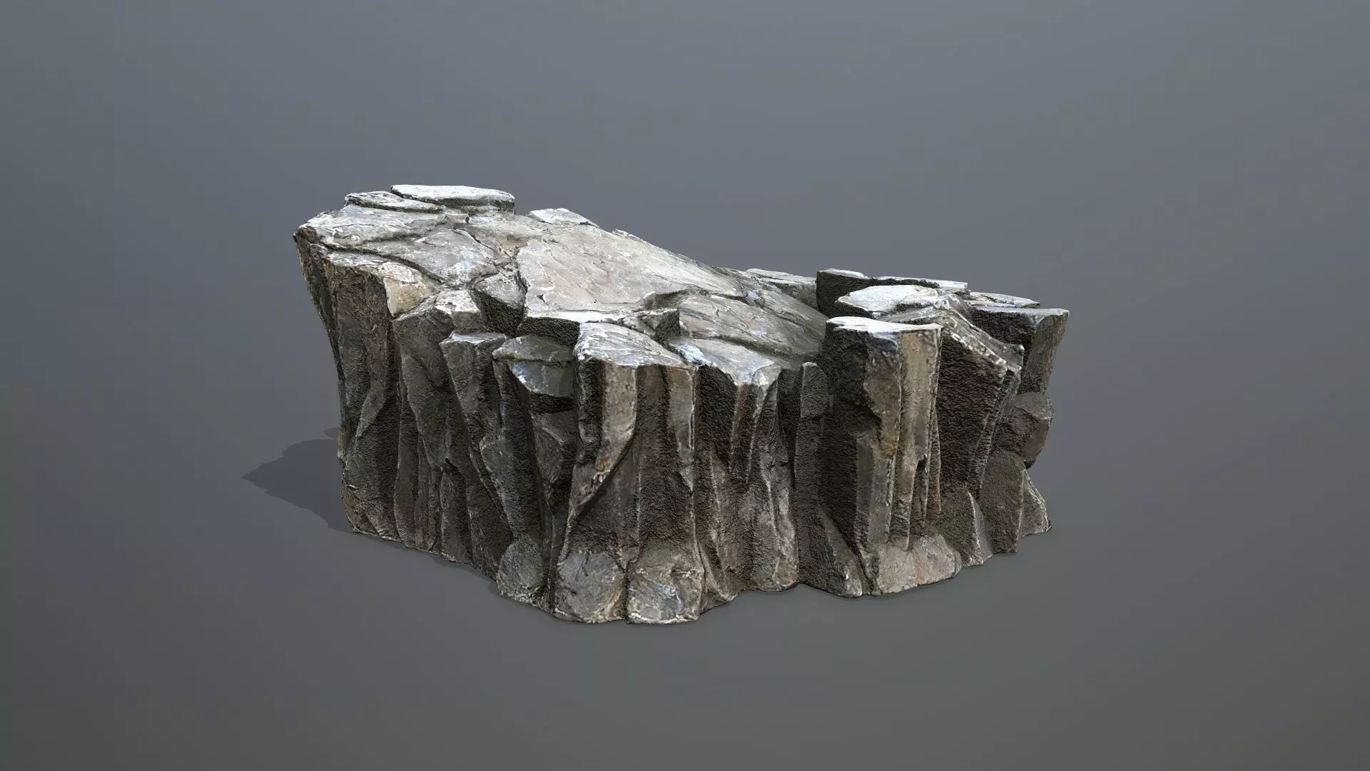 cliff rocks   Low-poly 3D model_8