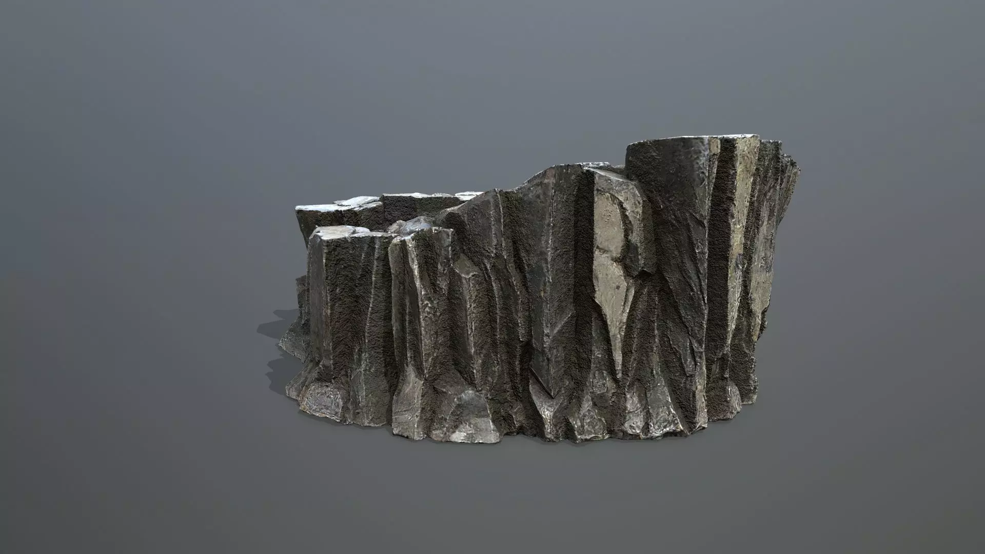 cliff rocks   Low-poly 3D model_5