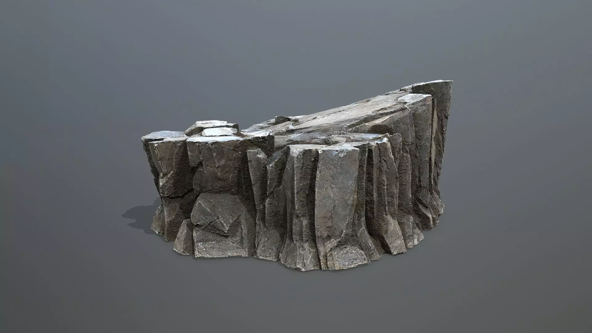 cliff rocks   Low-poly 3D model_4