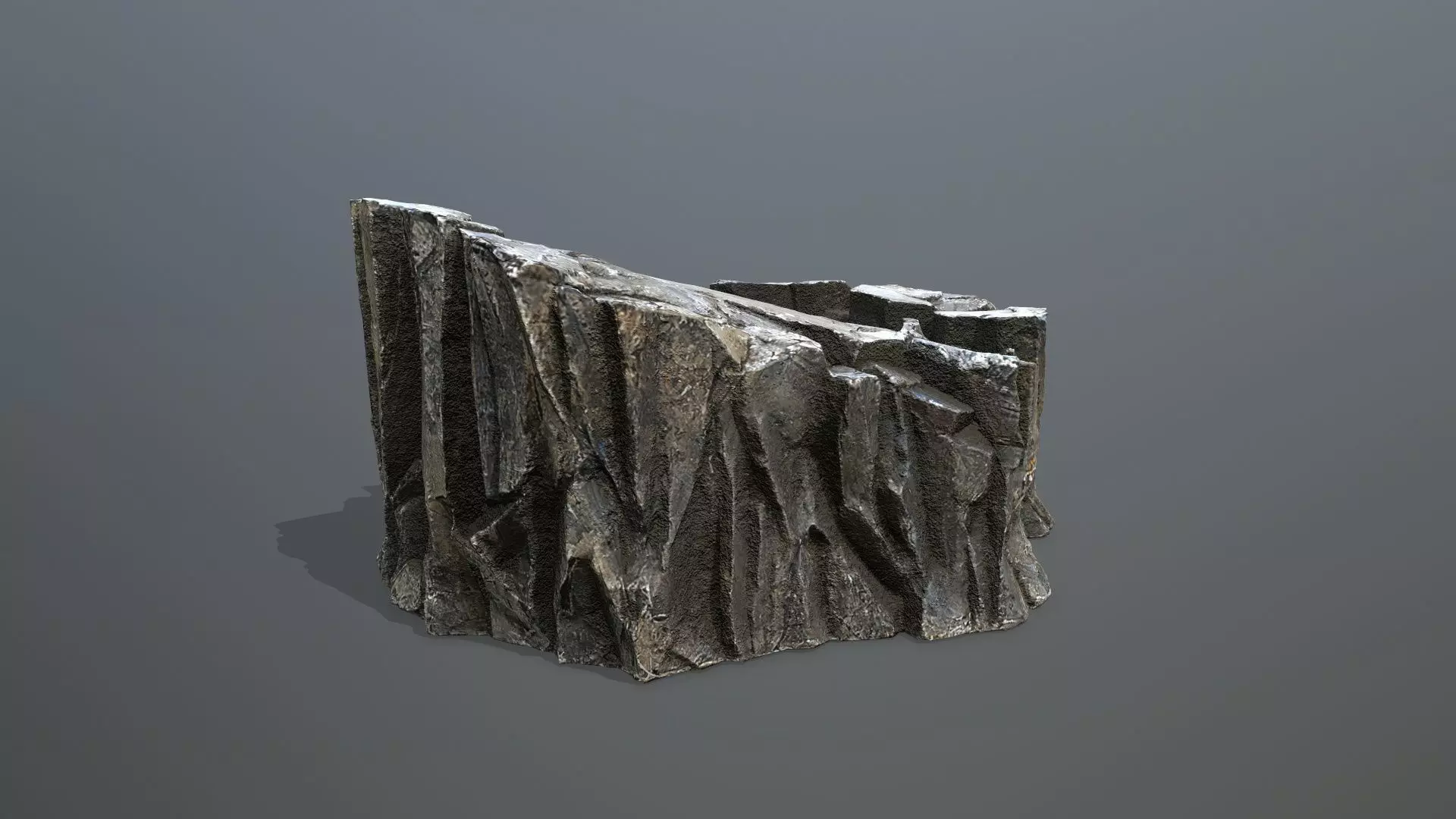 cliff rocks   Low-poly 3D model_7
