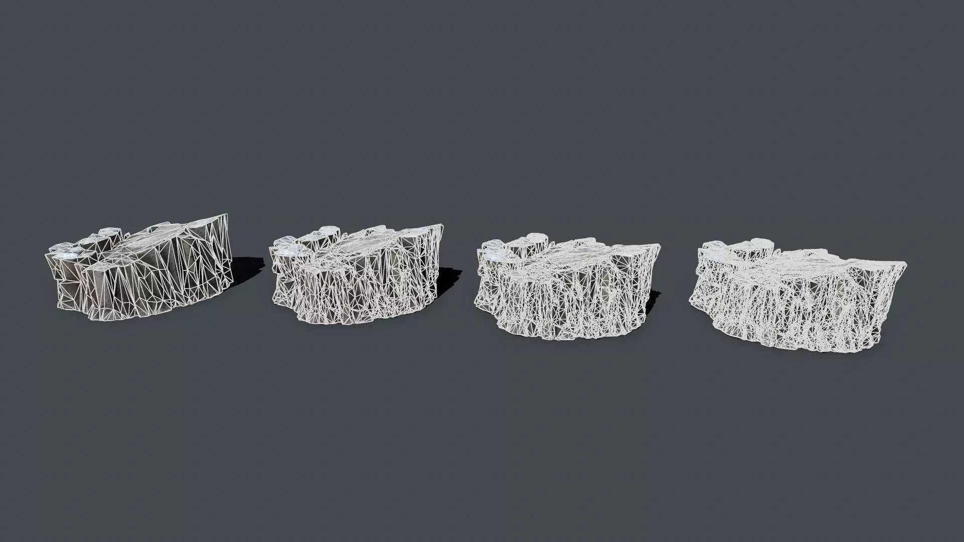cliff rocks   Low-poly 3D model_14