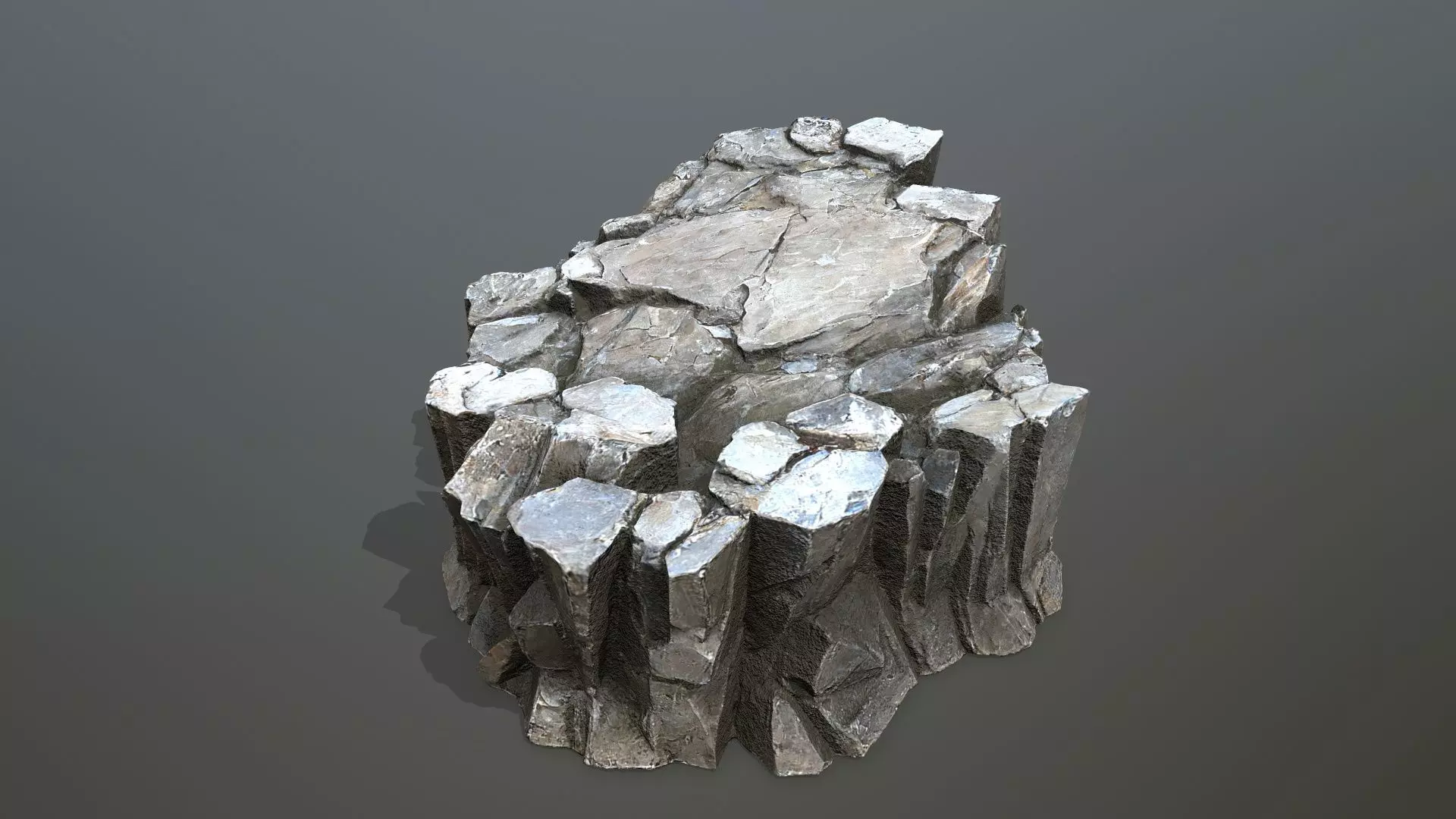 cliff rocks   Low-poly 3D model_12