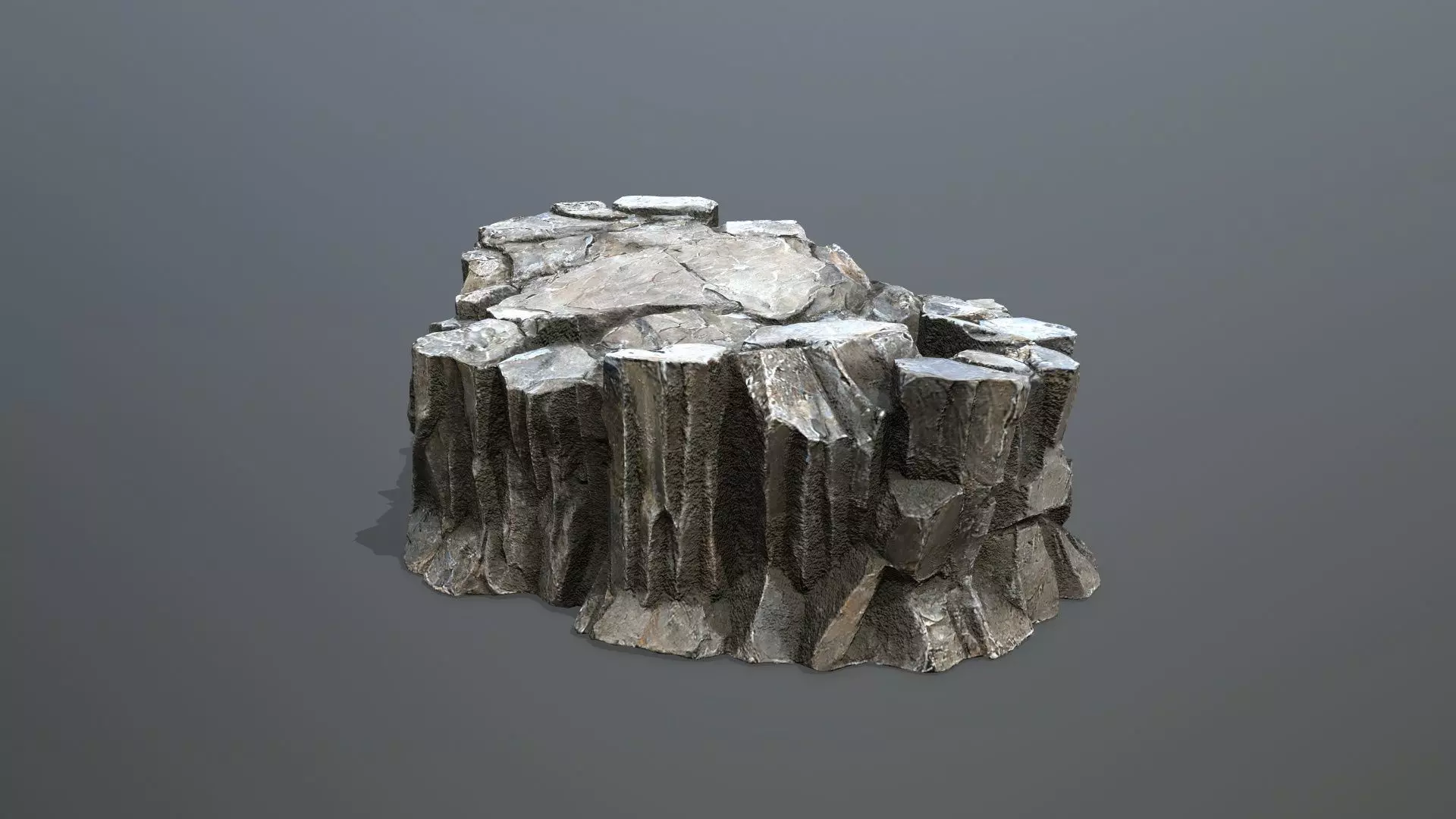 cliff rocks   Low-poly 3D model_2