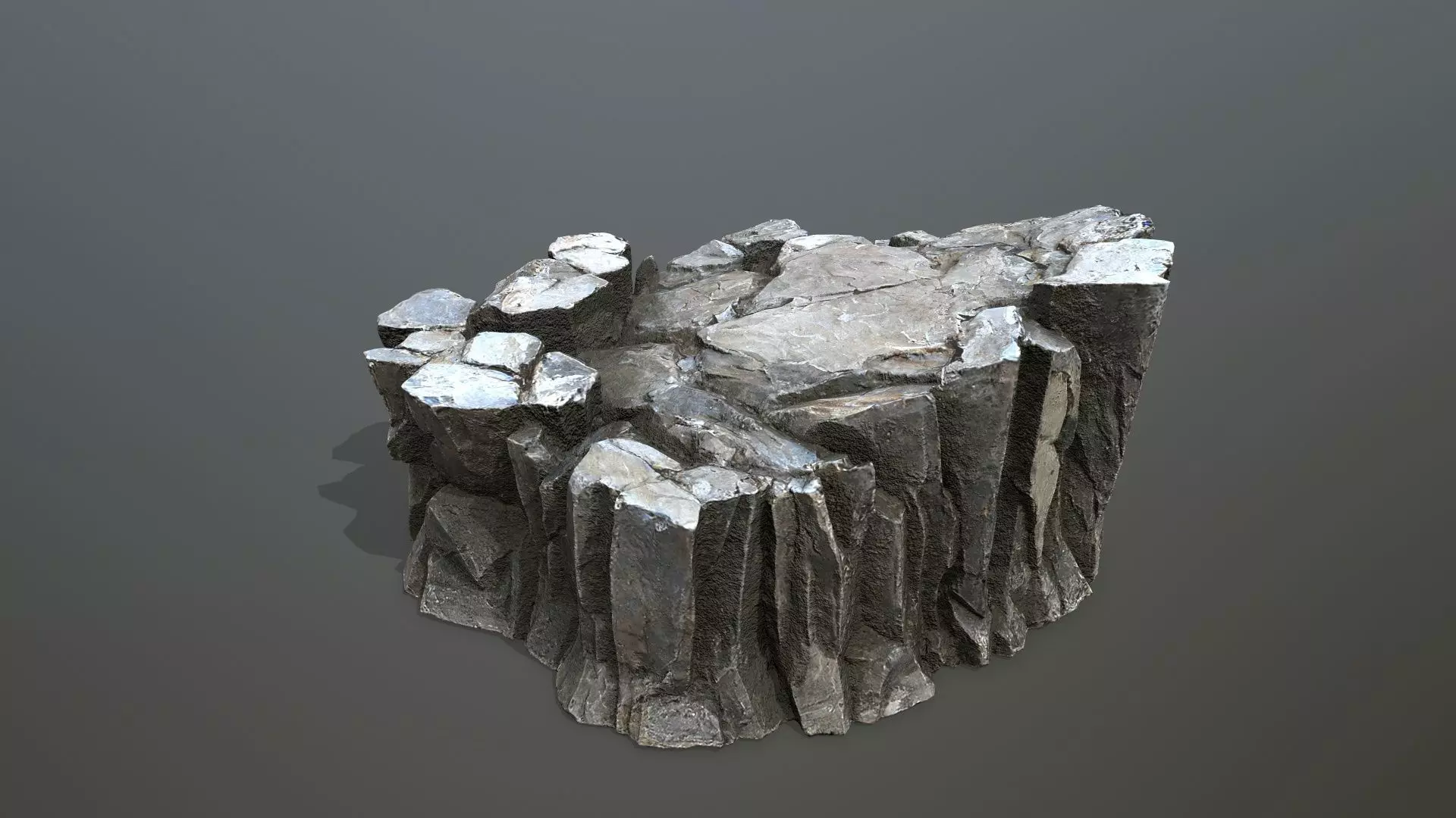 cliff rocks   Low-poly 3D model_11