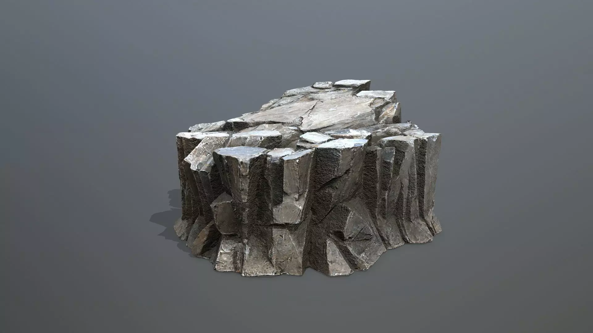 cliff rocks   Low-poly 3D model_3