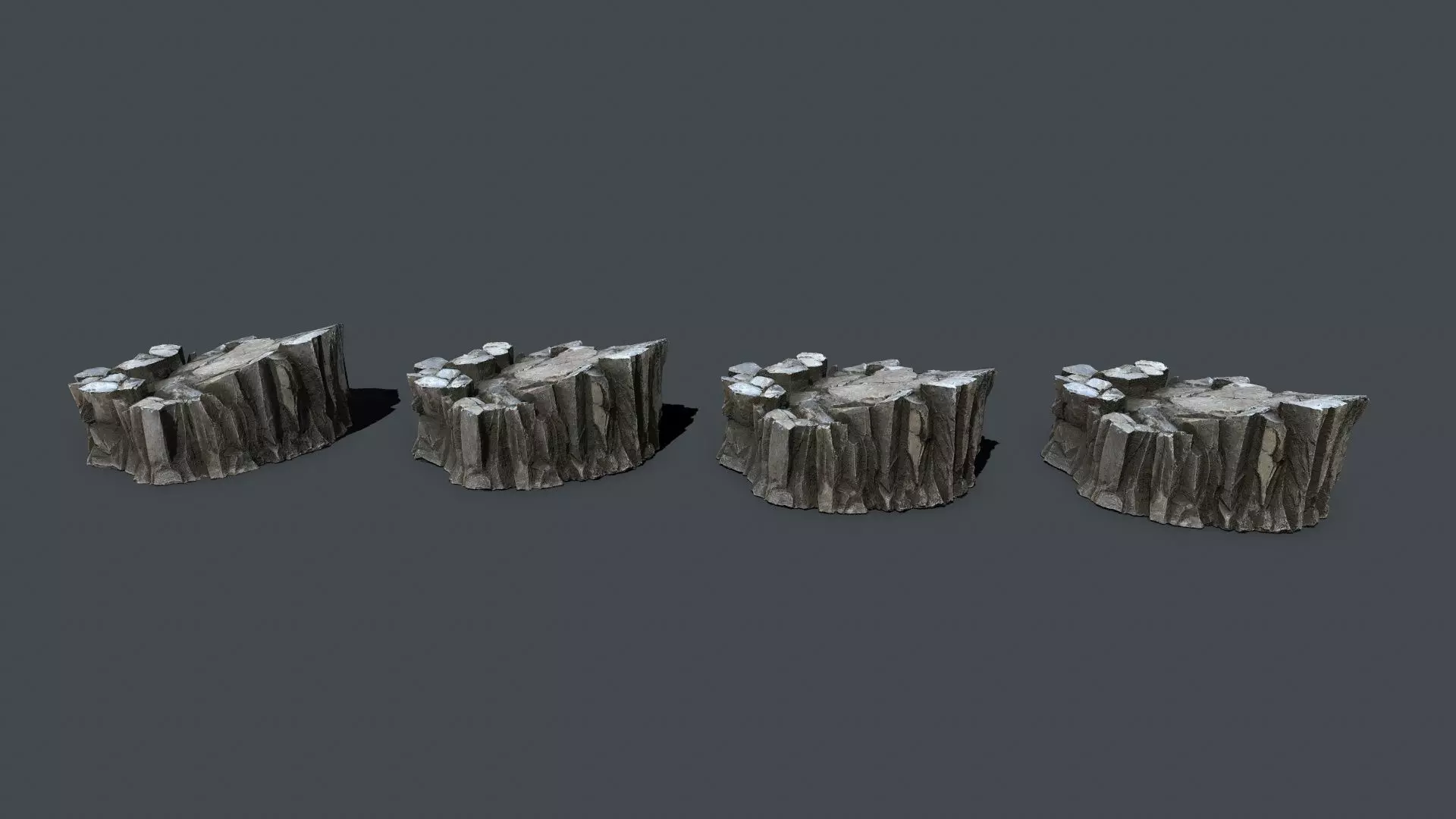 cliff rocks   Low-poly 3D model_13