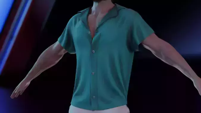 Summer Shirt - Summer Short - Low Poly Game-Ready