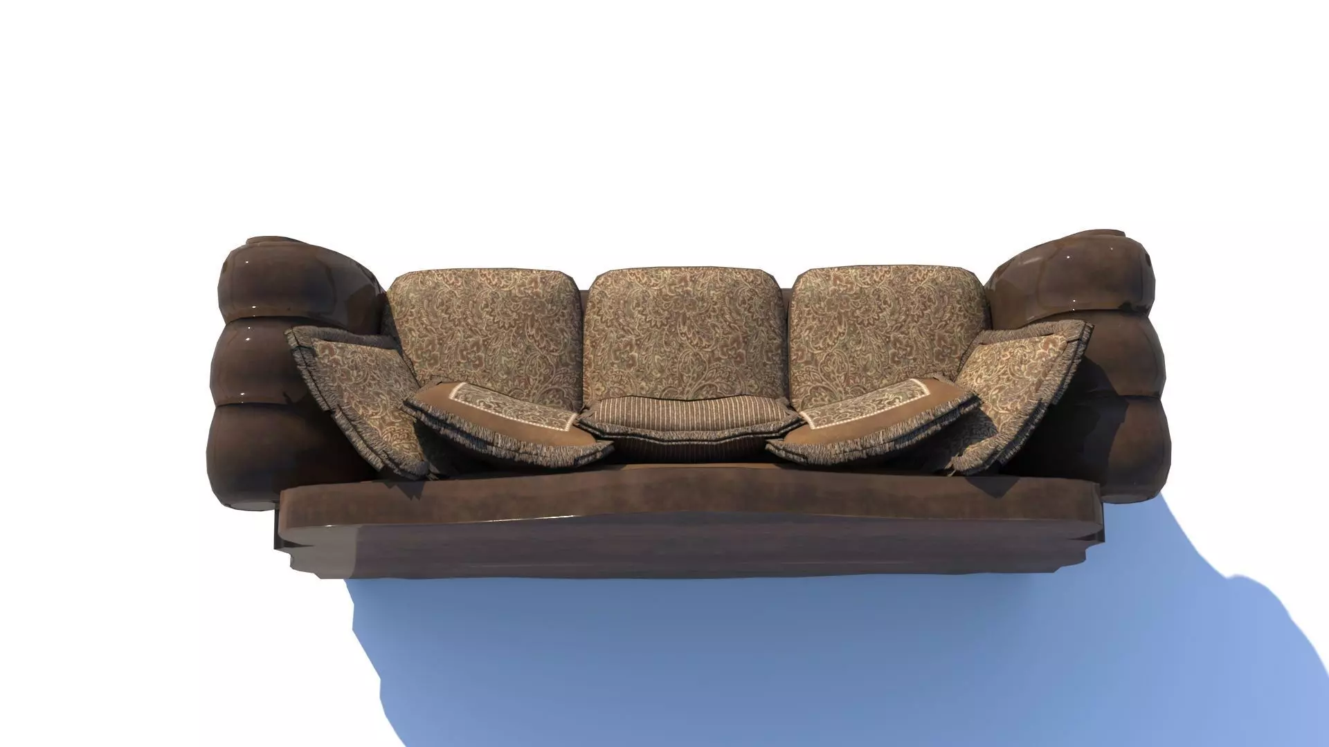 Antique Carved Sofa   High Poly 3D  Low-poly 3D model_5
