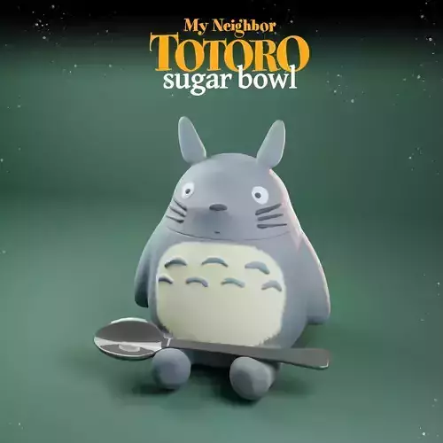 Sugar bowl Totoro container 3D print model
