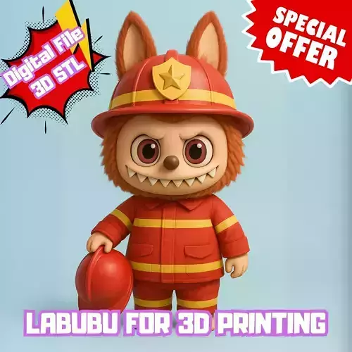 Labubu Fire FIghter 3D print model