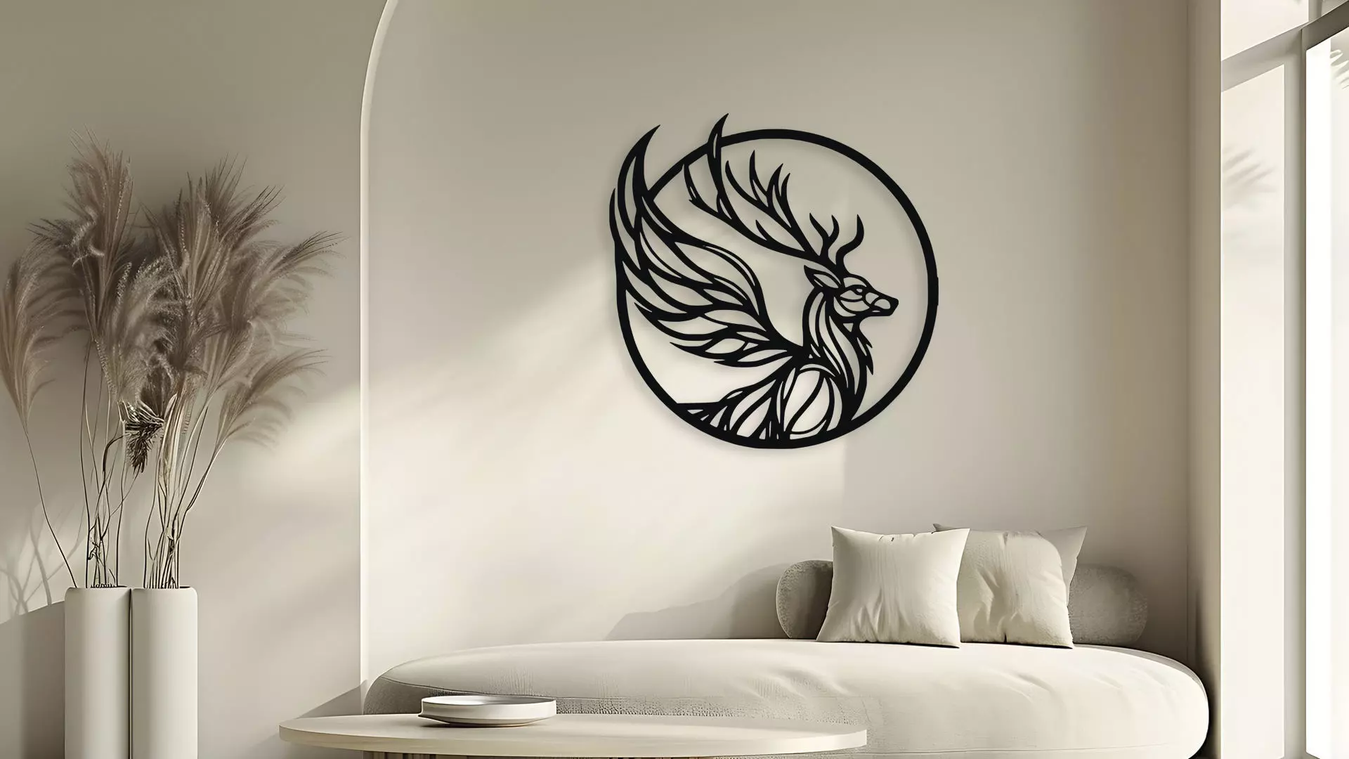 Deer with Wings Wall Decor 3D model_5