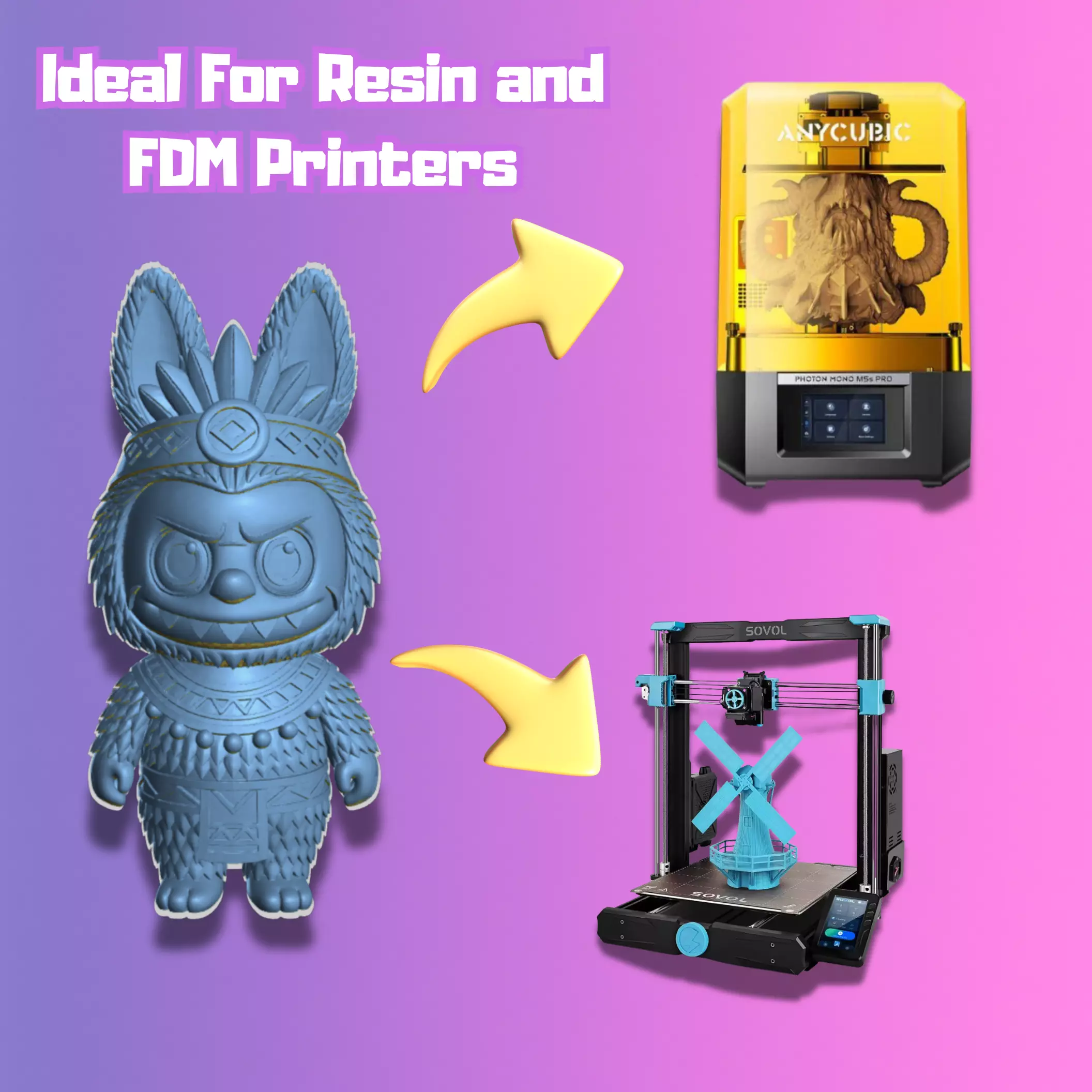 Labubu Hunter 3D print model_1