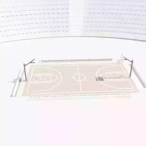  3d model of a basketabll stadium