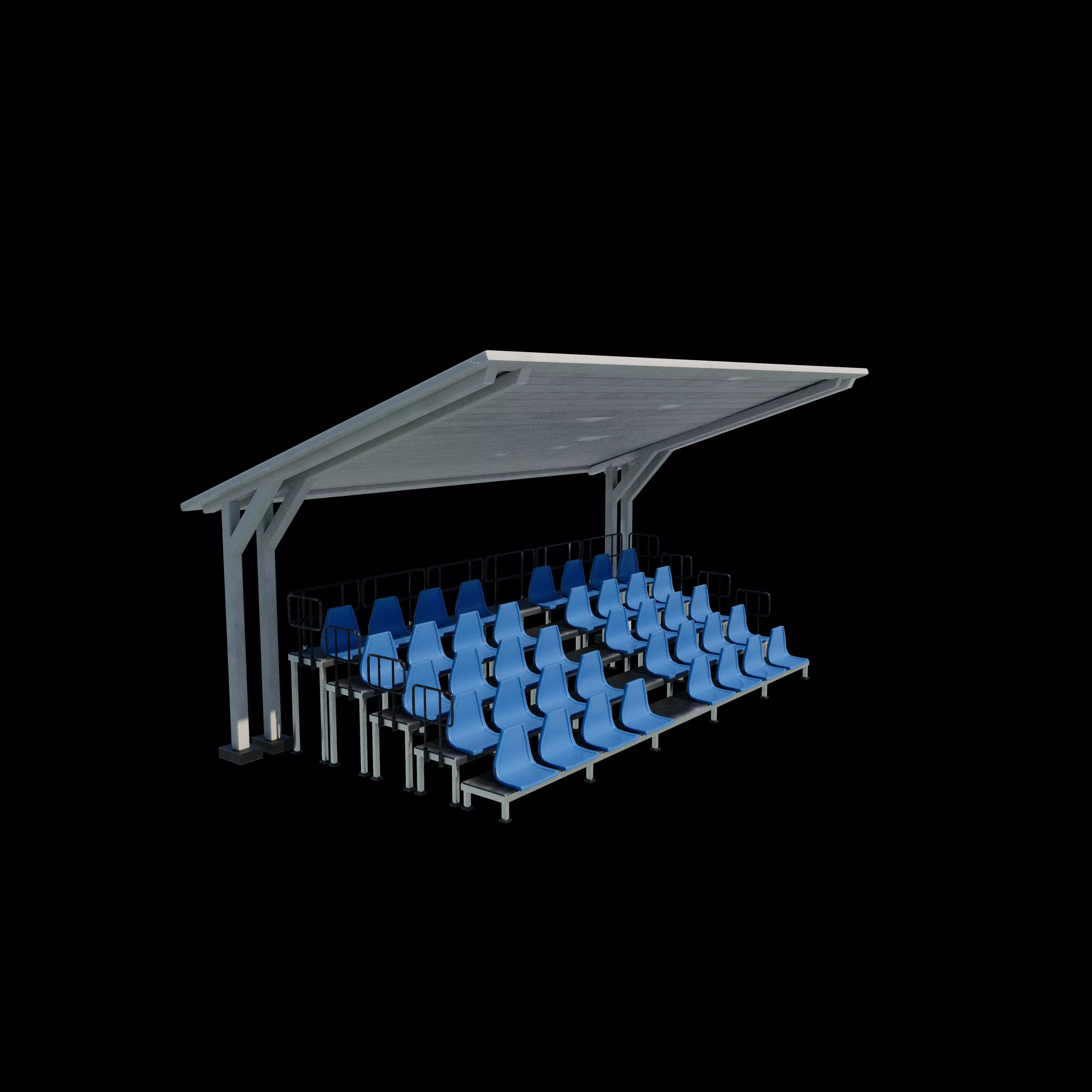 bleacher module  3D model_0