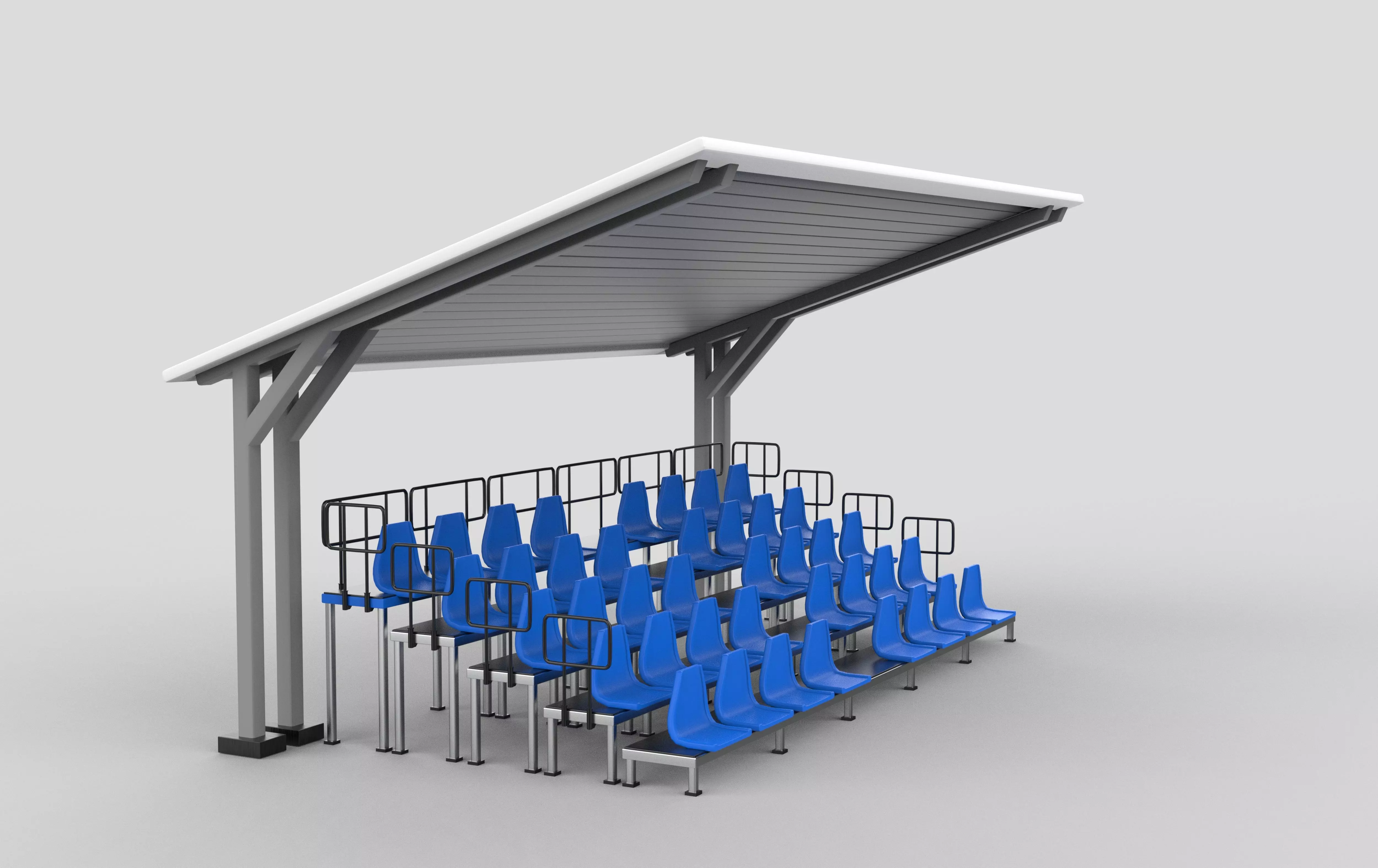 bleacher module  3D model_13