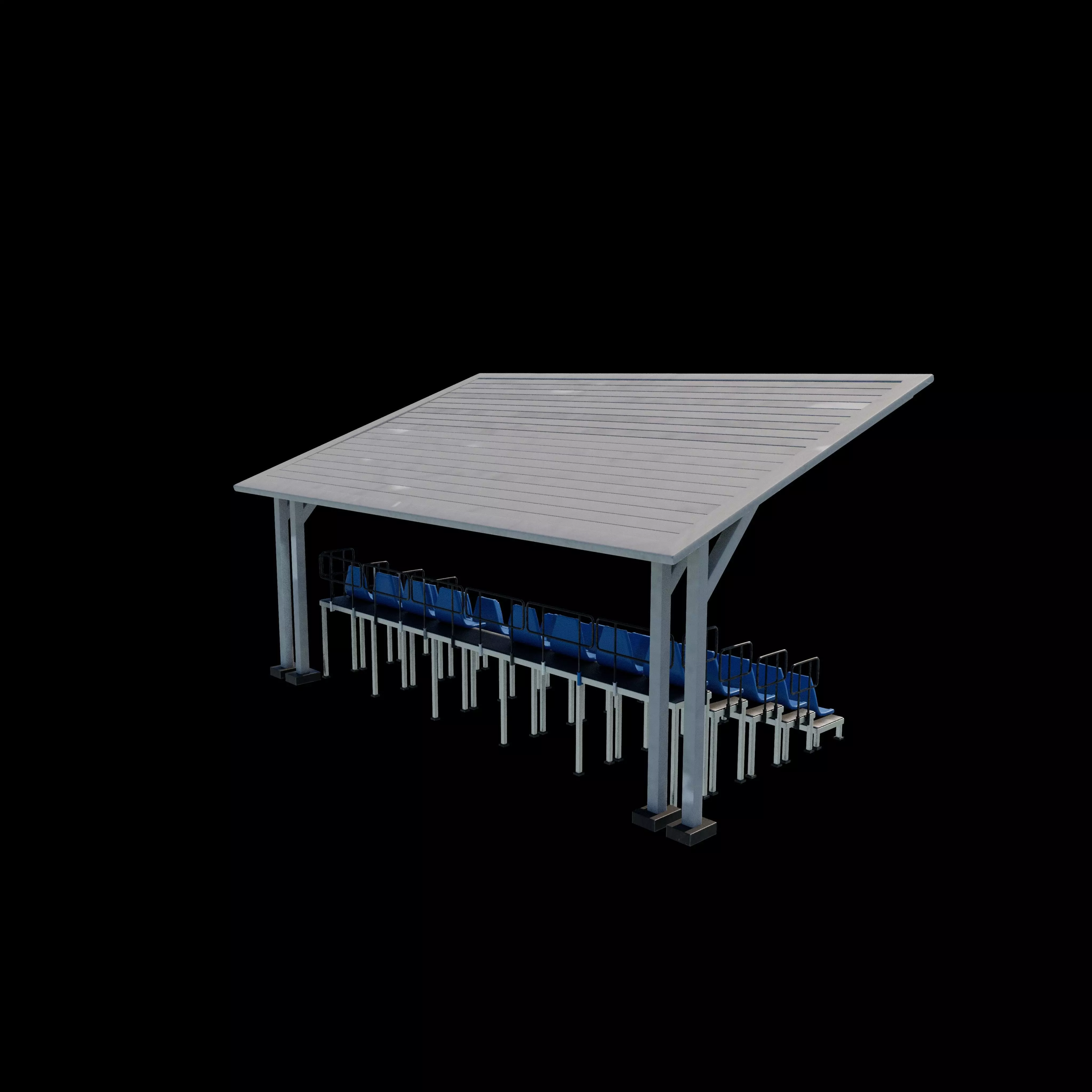 bleacher module  3D model_7