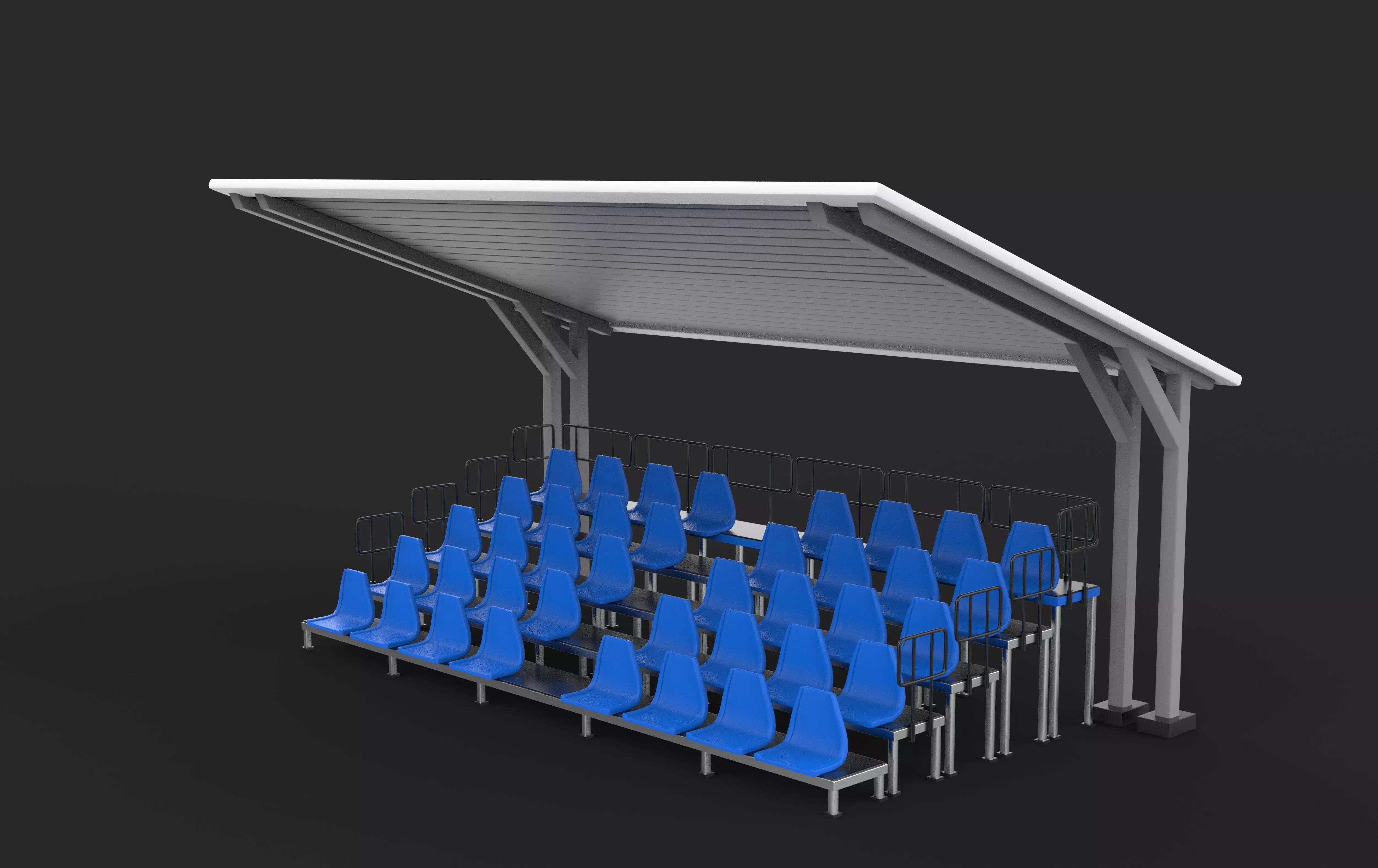 bleacher module  3D model_10