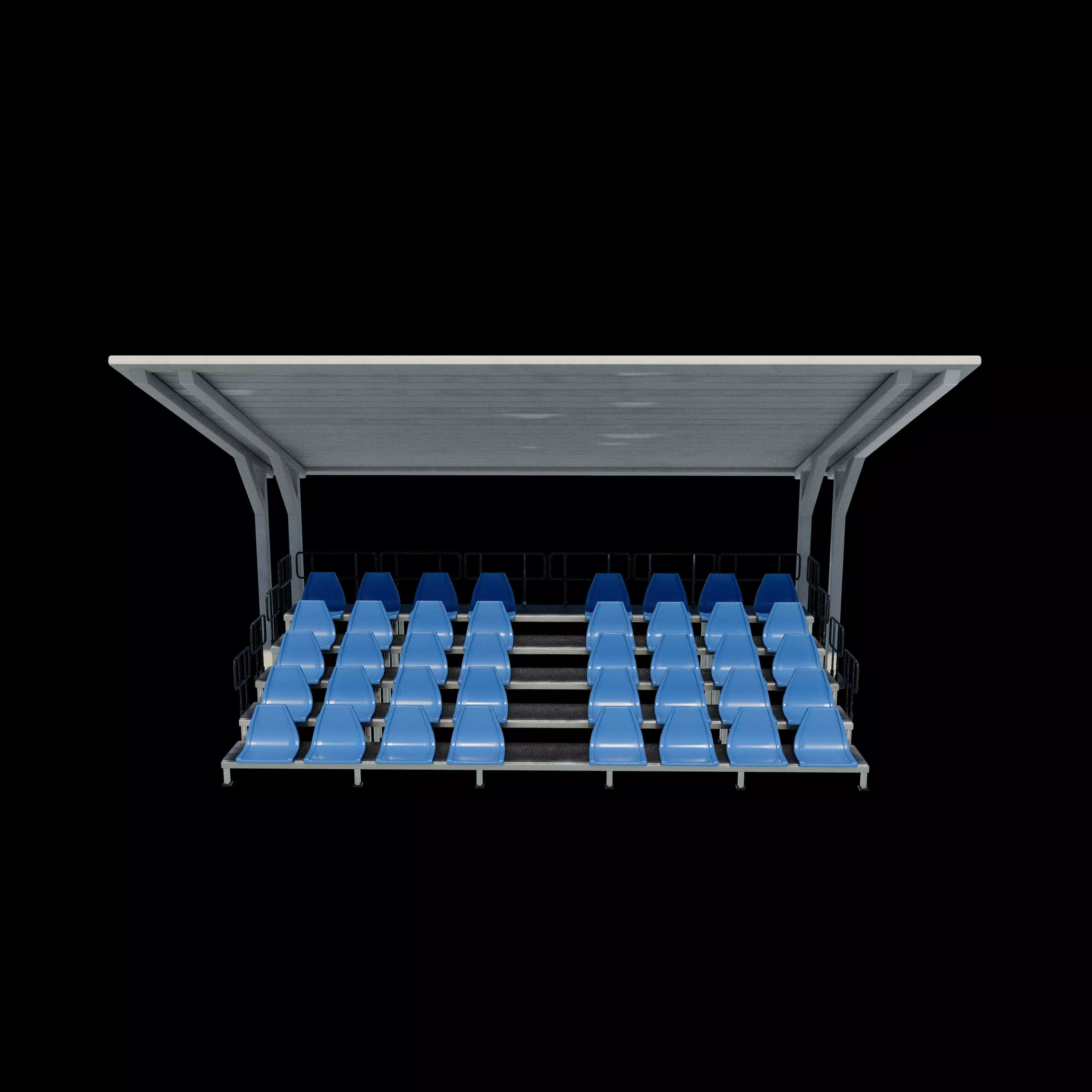 bleacher module  3D model_2