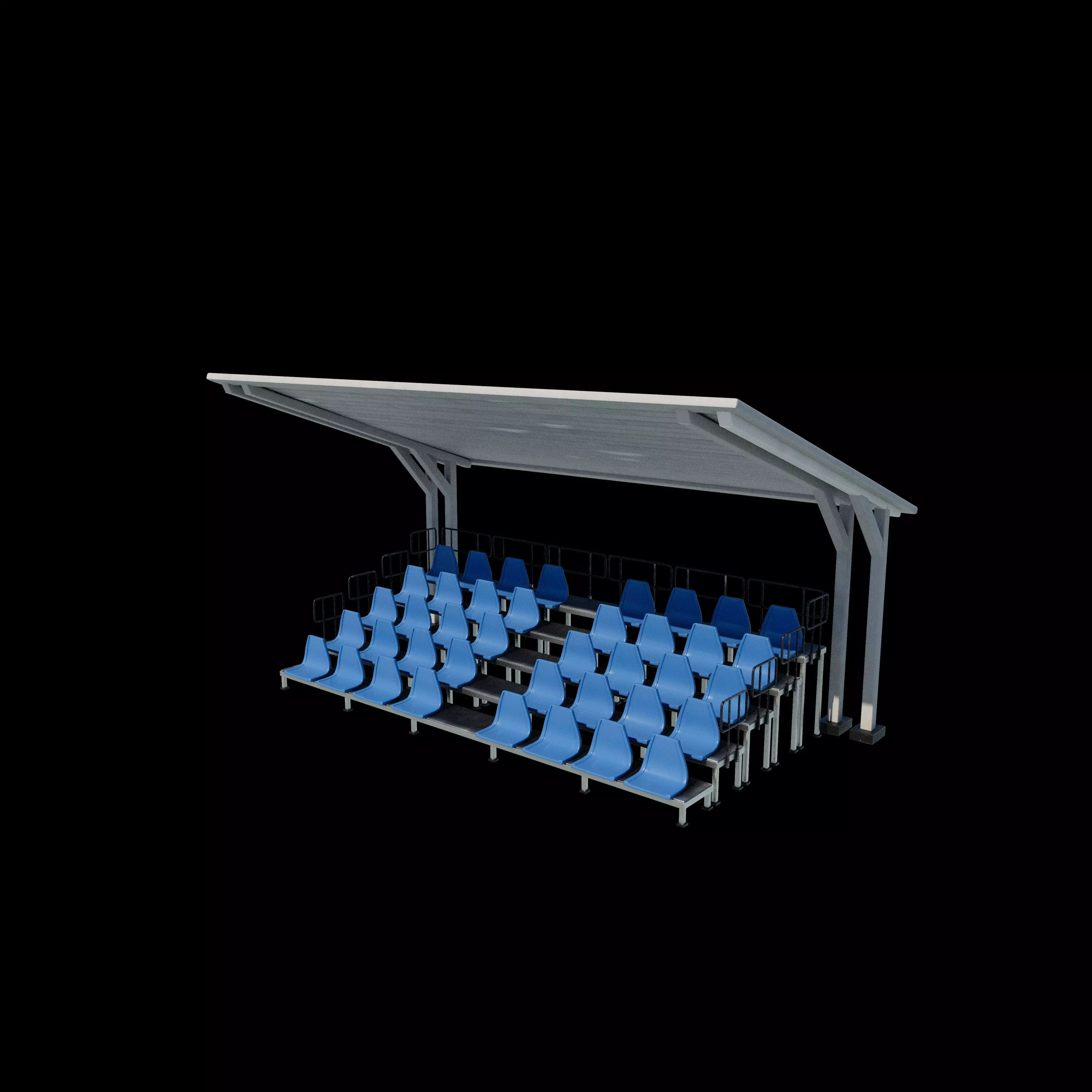 bleacher module  3D model_5