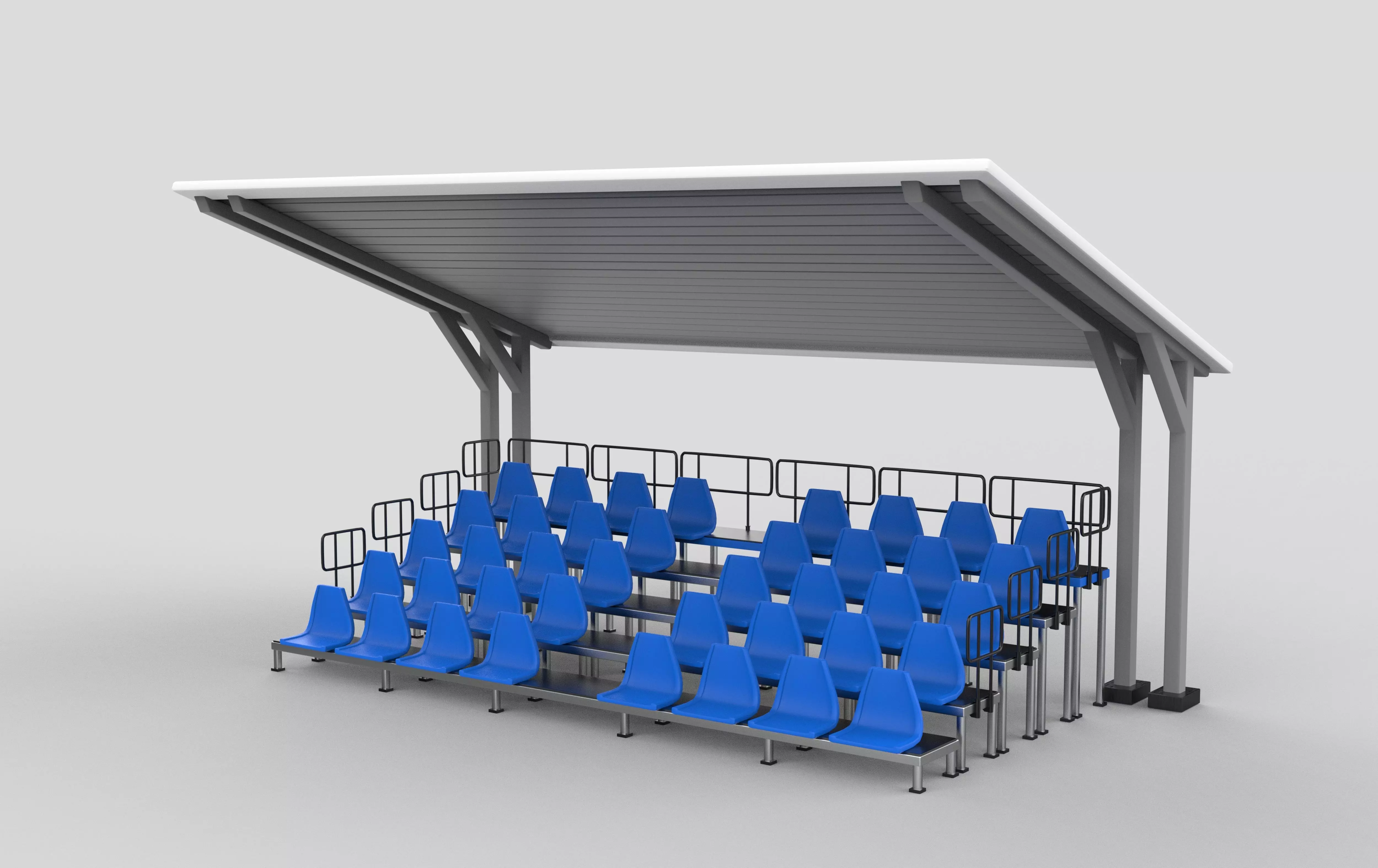 bleacher module  3D model_11