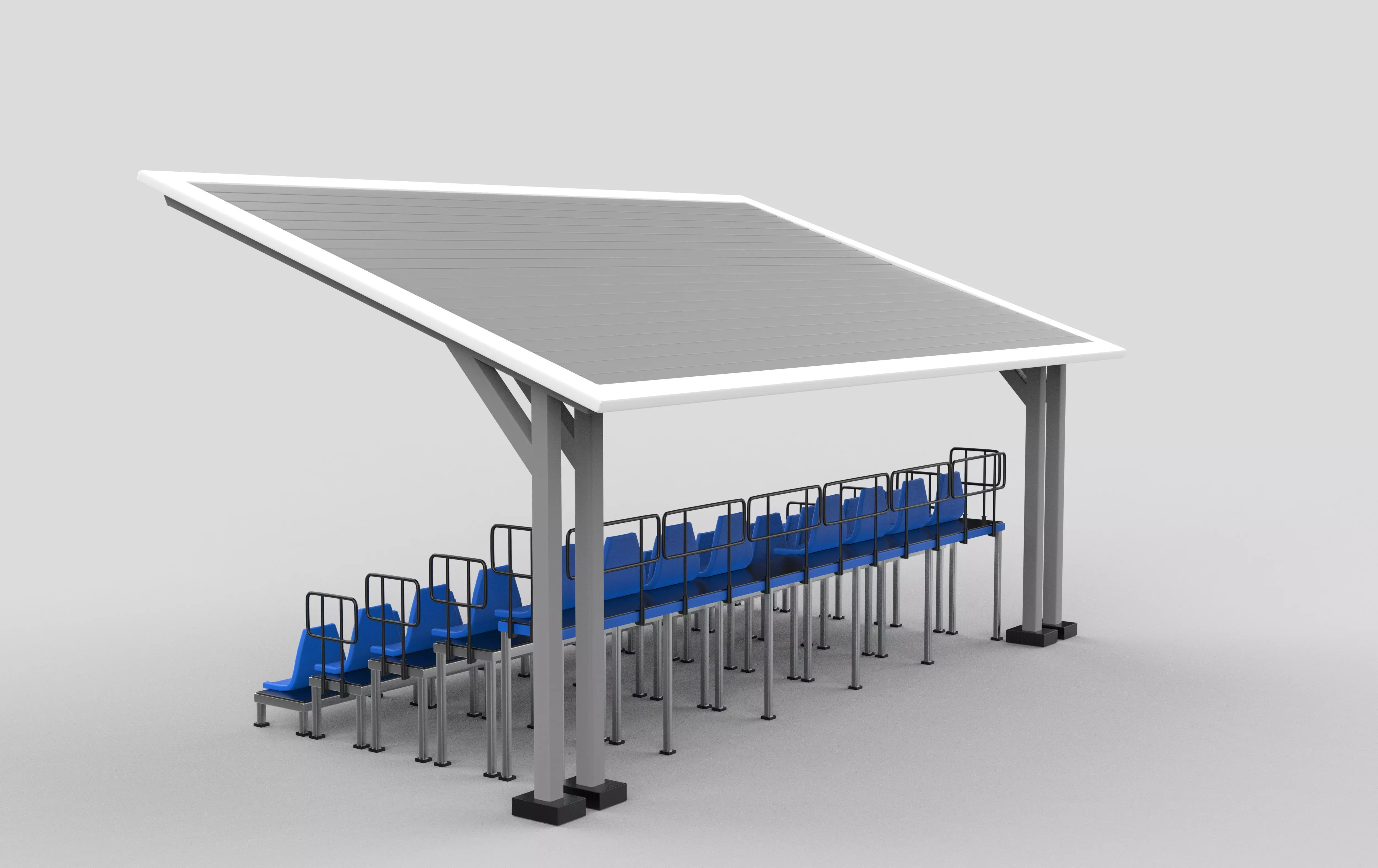 bleacher module  3D model_9