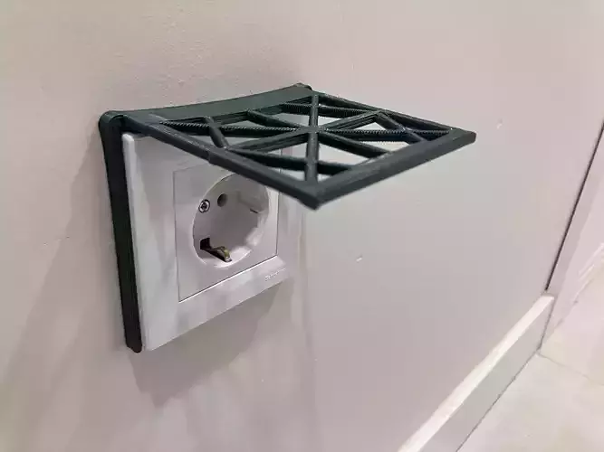 SocketShelf - 3D Printed Wall Outlet Shelf for Phones 3D print model