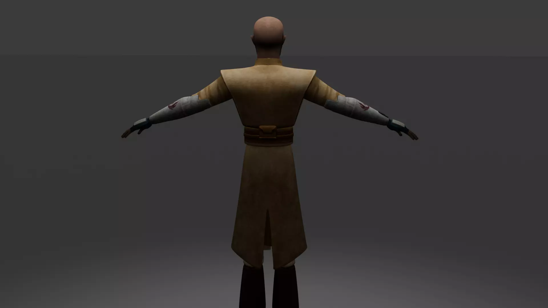 Mace Windu Clone Wars Style Low-poly 3D model_4