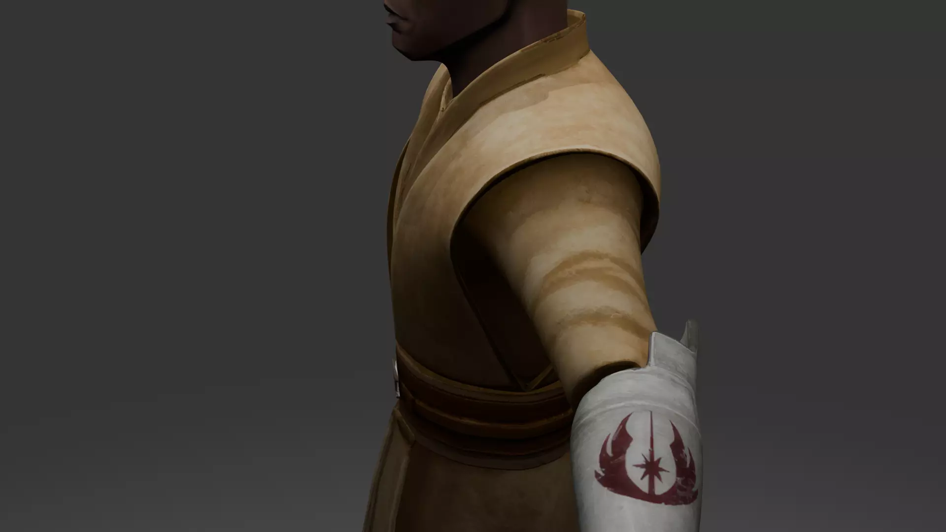 Mace Windu Clone Wars Style Low-poly 3D model_13
