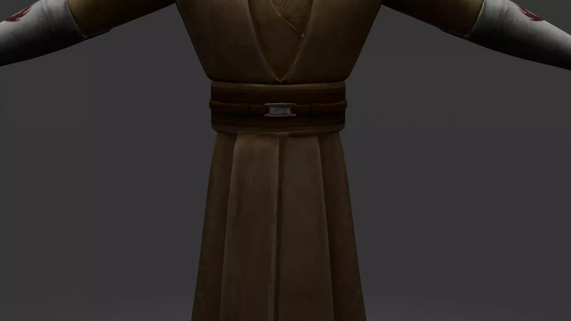 Mace Windu Clone Wars Style Low-poly 3D model_9
