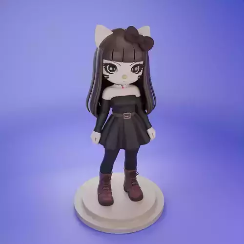 Dolleko Lady Cat with Short Dress - Kawaii Figure