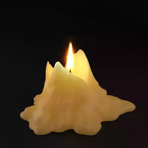 Melted Candle 3D model