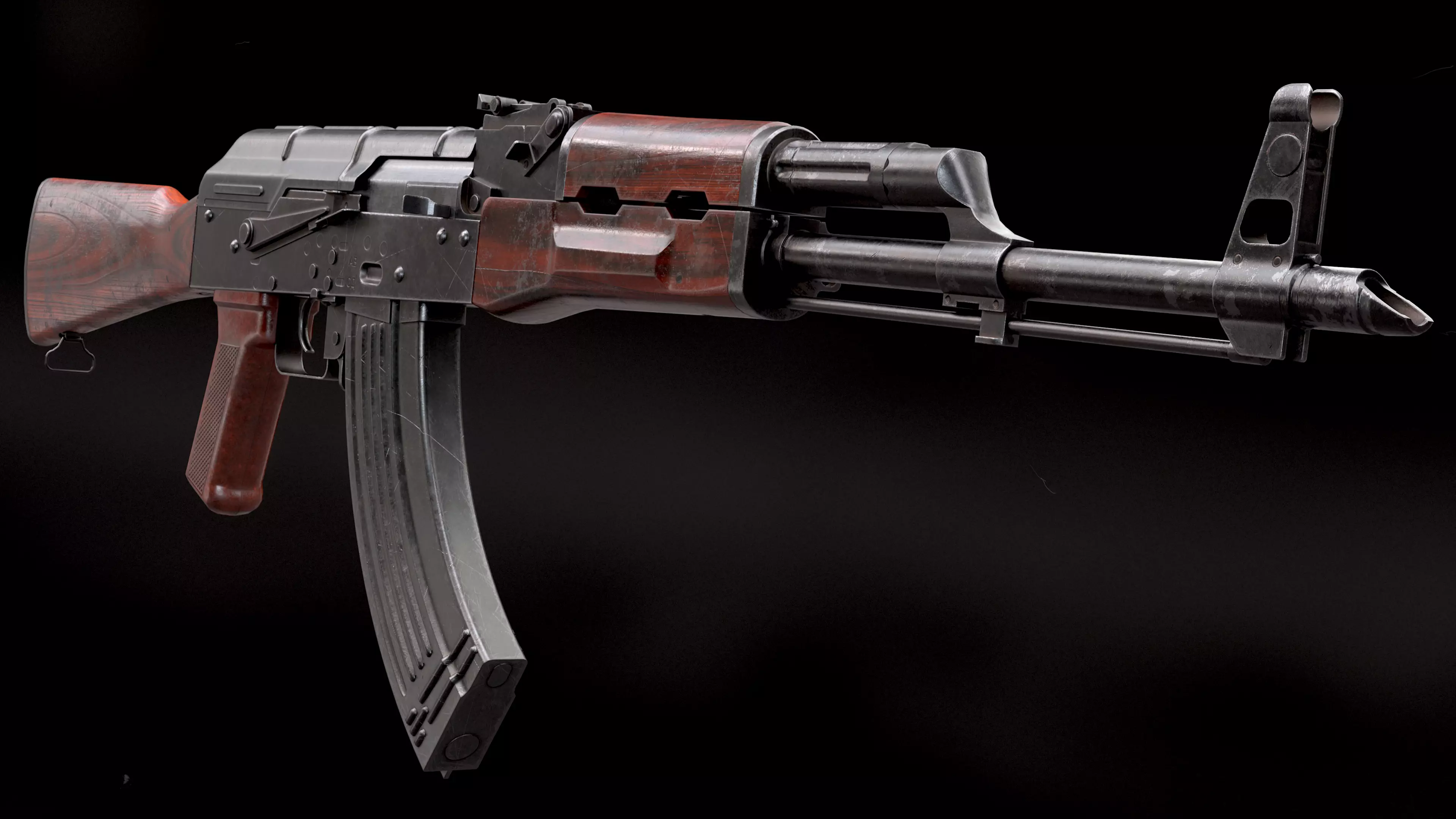 AKM - low poly model Low-poly 3D model_2