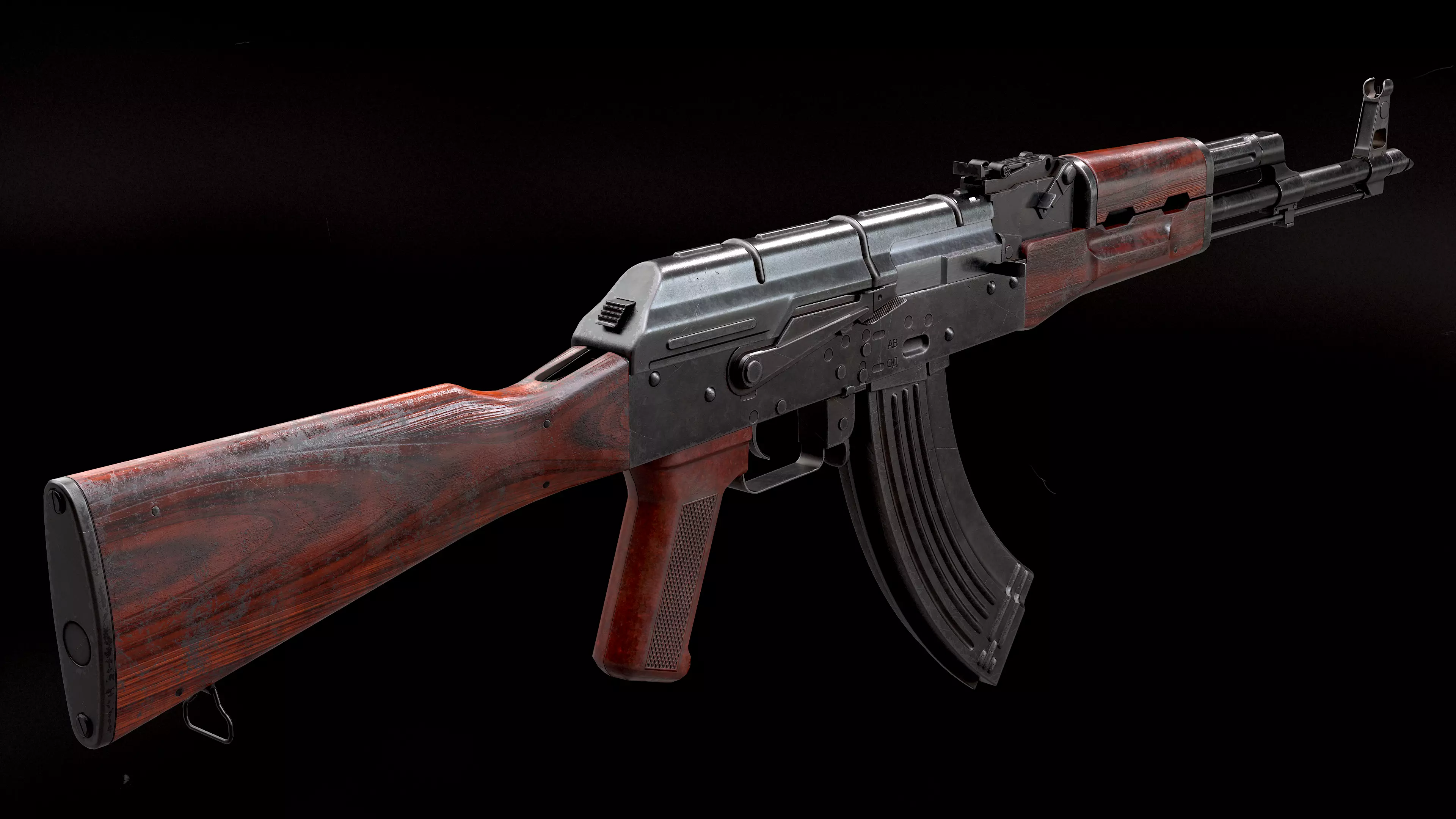 AKM - low poly model Low-poly 3D model_6